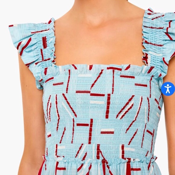 NWT Tuckernuck Rory Flutter Sleeve Dress in Blue, Size Small - Picture 6 of 7